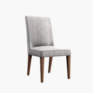 product-11 Modern Upholstered Dining Chair with Wooden Legs