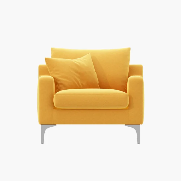 Modern Upholstered Accent Armchair with Plush Cushions