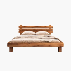 product-40 Rustic Solid Wood Bed Frame