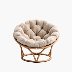Modern Upholstered Accent Chair with Wooden Legs